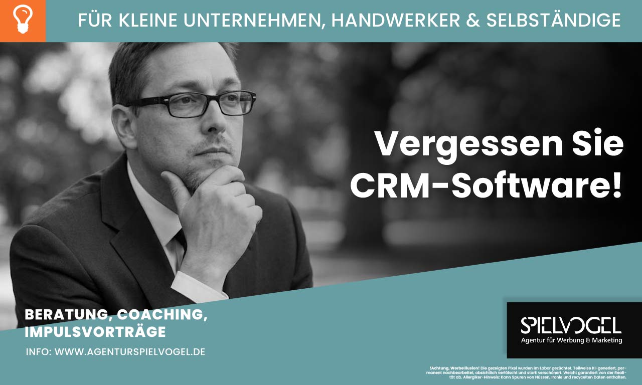 HALT STOPP! CRM-Software ist nicht die Lösung. Erfahren Sie in unserem Vortrag, warum echtes Beziehungsmanagement und weniger Komplexität Ihren Erfolg sichern.