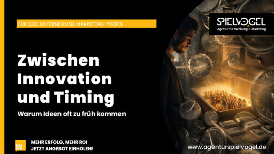 Nicht jede gute Idee scheitert an ihrer Qualität – häufig ist es schlicht das Timing. Anhand eines historischen Rückblicks auf die Jahrtausendwende beleuchtet dieser Beitrag, wie sich konzeptionelle Vorreiterarbeit, das Aufkommen von Alternate Reality Gaming (ARG) und die digitale Infrastruktur gewandelt haben. Ein strategischer Blick auf Innovation, maximales Involvement und die Neubewertung unternehmerischer Vorreiterrolle im Marketing.