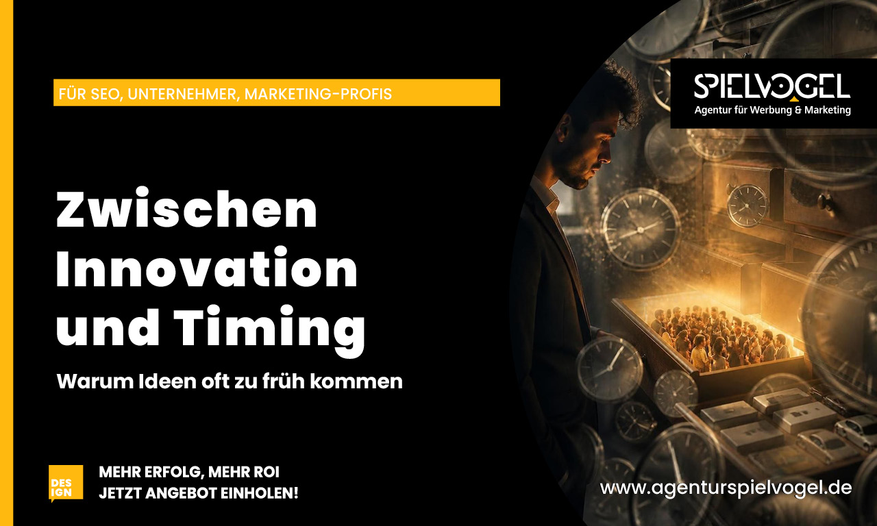 Nicht jede gute Idee scheitert an ihrer Qualität – häufig ist es schlicht das Timing. Anhand eines historischen Rückblicks auf die Jahrtausendwende beleuchtet dieser Beitrag, wie sich konzeptionelle Vorreiterarbeit, das Aufkommen von Alternate Reality Gaming (ARG) und die digitale Infrastruktur gewandelt haben. Ein strategischer Blick auf Innovation, maximales Involvement und die Neubewertung unternehmerischer Vorreiterrolle im Marketing.