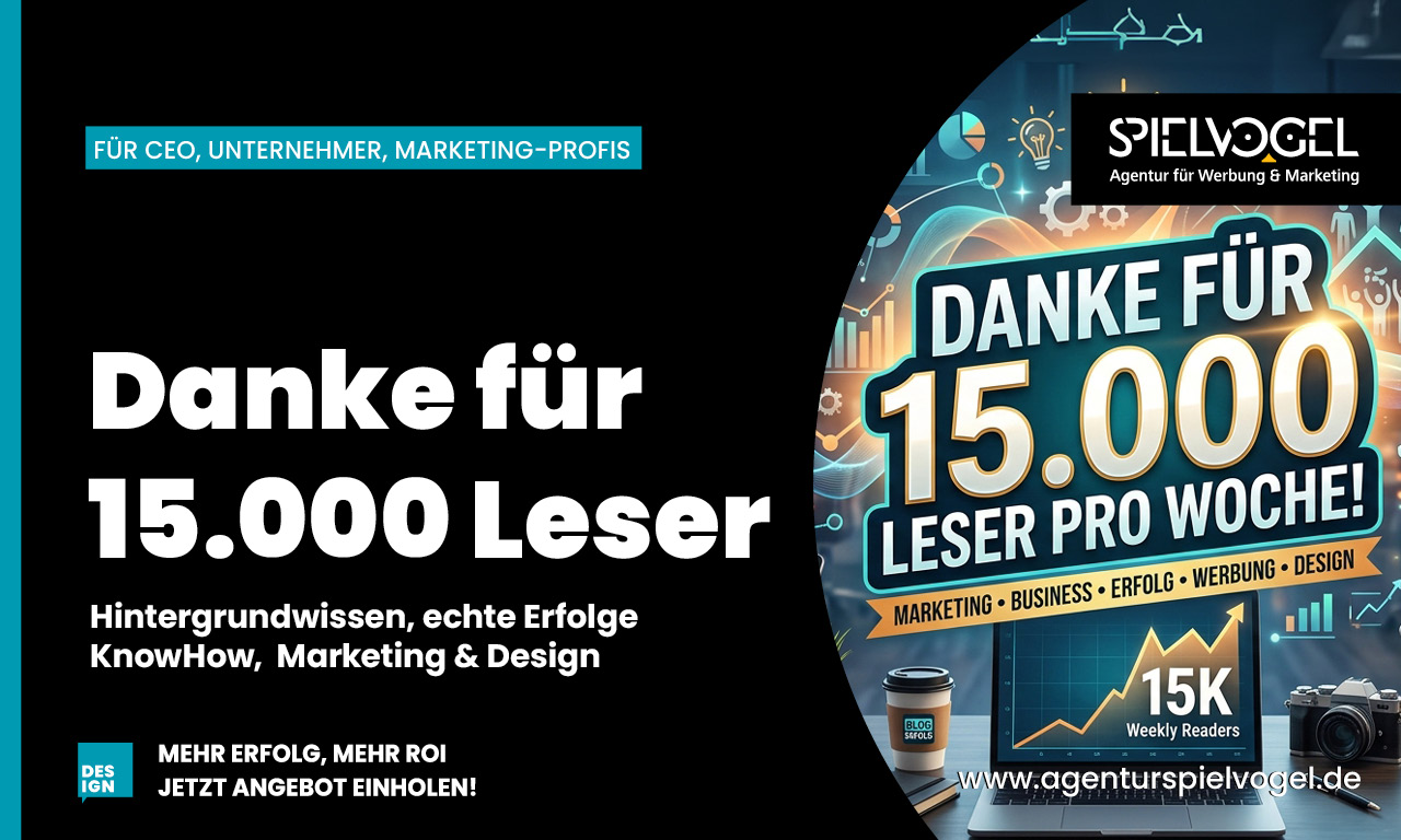 Danke für 15.000 Leser: Marketing & Design ohne KI-Einheitsbrei - Volker Spielvogel